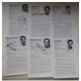 Lot, 7 Golfers Autographs: Love, Lohr, Jones,