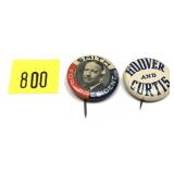 Lot of 1928 political buttons, 2 pcs.