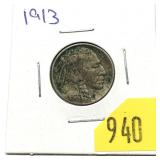 1913 Buffalo nickel, Type I