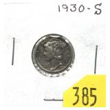 1930-S Mercury dime