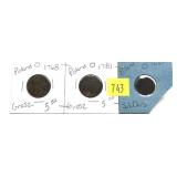 Lot of three early Polish coins, 3 pcs.