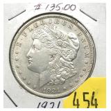 1921 Morgan dollar