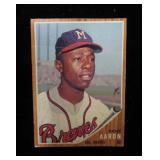 Hank Aaron 1962 Topps #320 card, small scrape