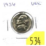 1956 Jefferson nickel, Unc.