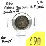 1836 British 4 pence