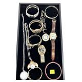 Lot, watches, including Seiko, fashion bracelets