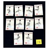 Lot, sterling silver New York pennant charms