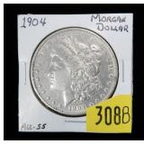 1904 Morgan dollar, AU