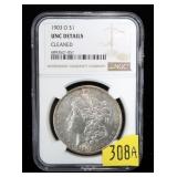 1903-O Morgan dollar, NGC slab certified