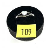 Sterling silver split shank dentil set lab fire