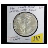 1994 American Silver Eagle, BU
