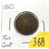 1865 U.S. 2-cent piece