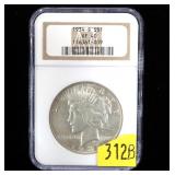 1934-S Peace dollar, NGC slab certified XF-40