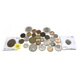 Lot of U.S. and world coins(some silver), 28 pcs.