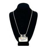 Sajen sterling silver druzy rose quartz pendant