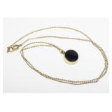 Van Dell 12K Gold filled bezel set black onyx