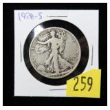 1928-S Walking Liberty half dollar
