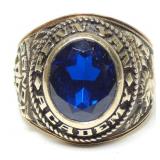10K Yellow gold Penn Yan Academy class ring,