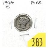 1924-S Mercury dime