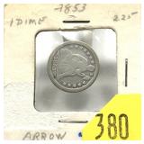 1853 Seated Liberty dime