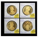 x4- 1915 Gold Austria 4 ducats, 98.6% Gold,