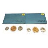 x2- 1976 Mint sets, quarter and half dollar,