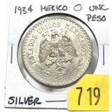 1934 Mexico 1 peso