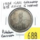 1934 German 5 marks silver