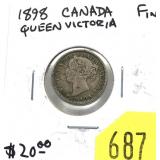 1898 Canadian 10 cents