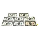 x8- $2 notes, mixed dates, -x8 notes, Sold by the