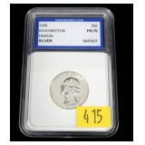 1958 Washington quarter, IGS slab certified