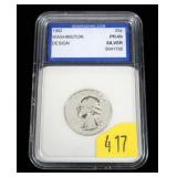 1962 Washington quarter, IGS slab certified