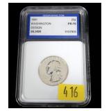 1961 Washington quarter, IGS slab certified