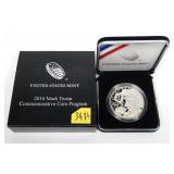 2016-P Mark Twain Proof silver dollar