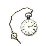 Stevenson key wind open face pocket watch