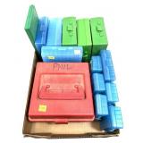Lot: Plastic cartridge cases, assorted sizes