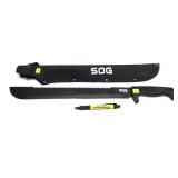 SOG "SOGfari" machete style knife with saw blade