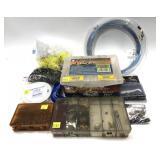 Lot, assorted fishing accessories includes