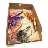 Lot, 5 assorted large lures with line
