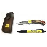 Custom Damascus Blade 1-blade folding knife with