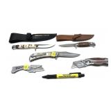 Lot: Assorted Knives includes Elk Ridge, Workpro