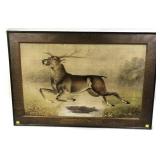 Early tin Elk Speed Pure Rye advertising sign