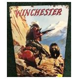 Winchester tin sign, 12" x 8"