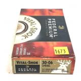 Box of .30-06 SPRG 165-grain Nosler ballistic tip