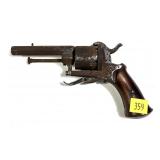 Belgium 7mm Pinfire Revolver, 3.25" Octagon Barrel