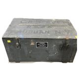 Japanese wooden gas mask crate, empty