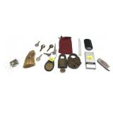 Lot, assorted locks, keys, pair of grips and NRA