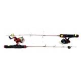 Pair of Shakespeare ice fishing rods with reels