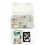 Lot, 3 plastic tackle cases with assorted lures,