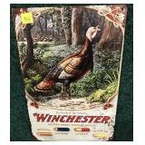 Winchester tin sign, 12" x 8"